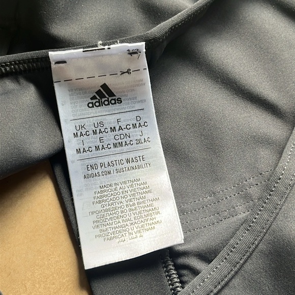 ADIDAS - Deep Grey Crossback Sports Bra - Picture 6 of 9